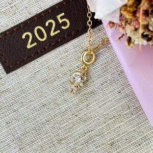 Jasmine Inspired Necklace – Dainty Gold Jewelry, Fairy Tale Charm, Princess